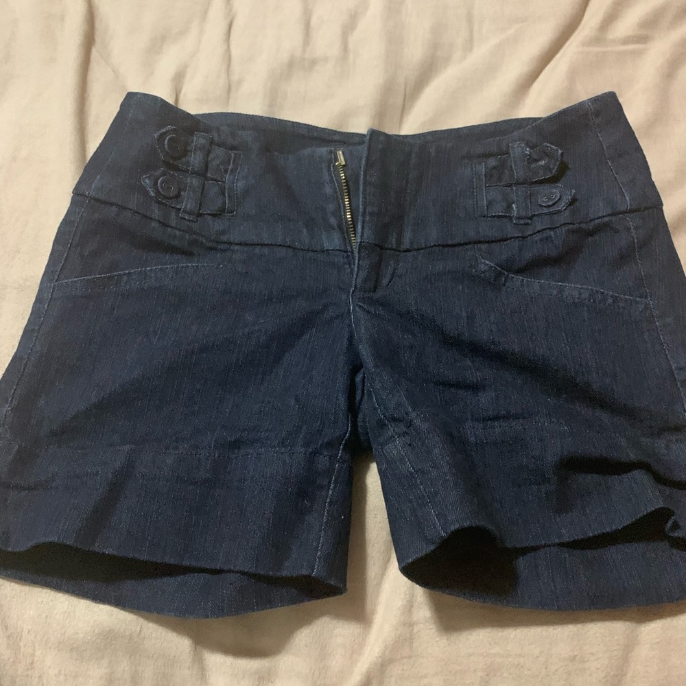 Dark wash jean shorts